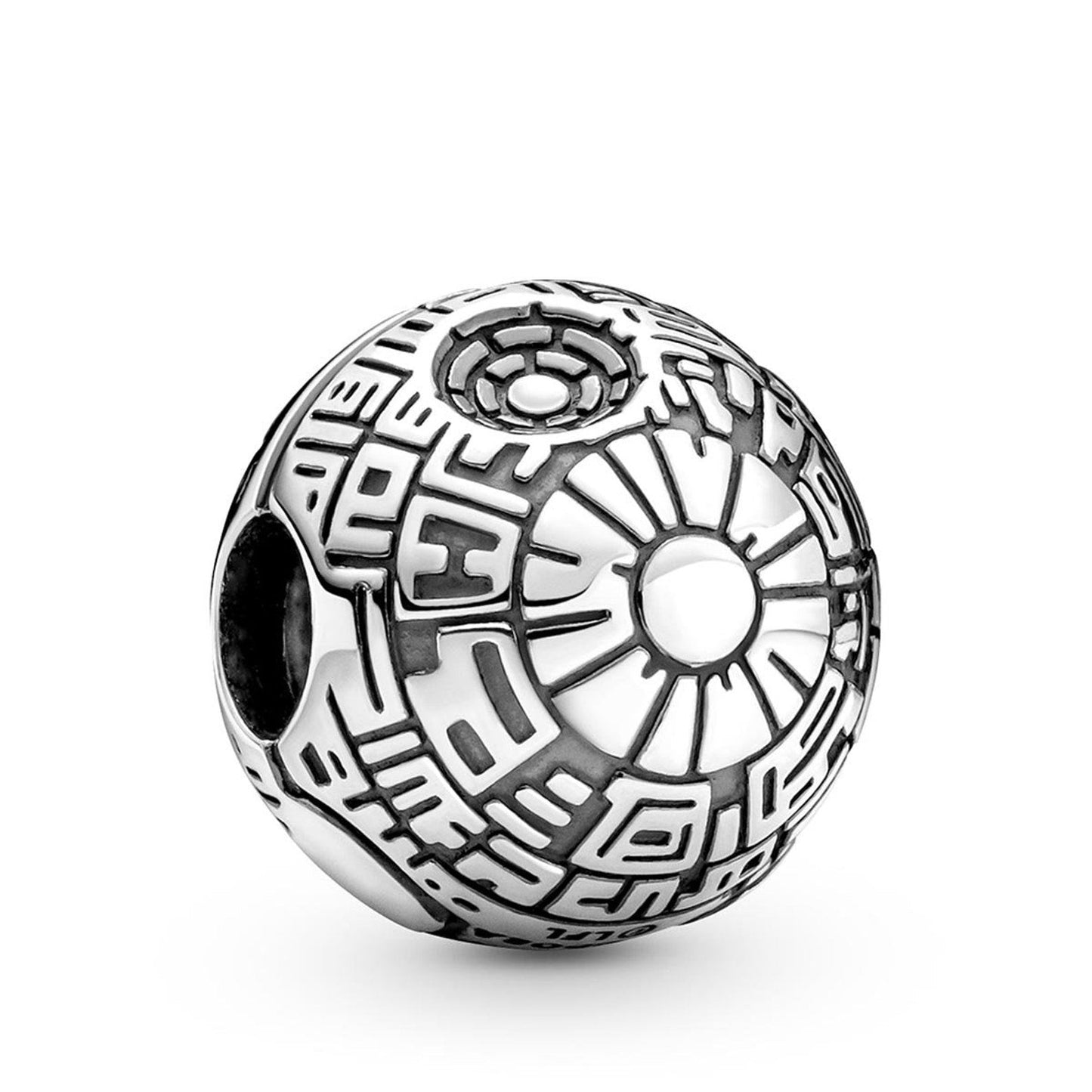 Death Star Clip Charm Hallmarked S925 Sterling Silver