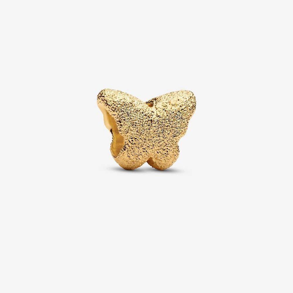 Textured Butterfly Mini Charm S925 Sterling Silver