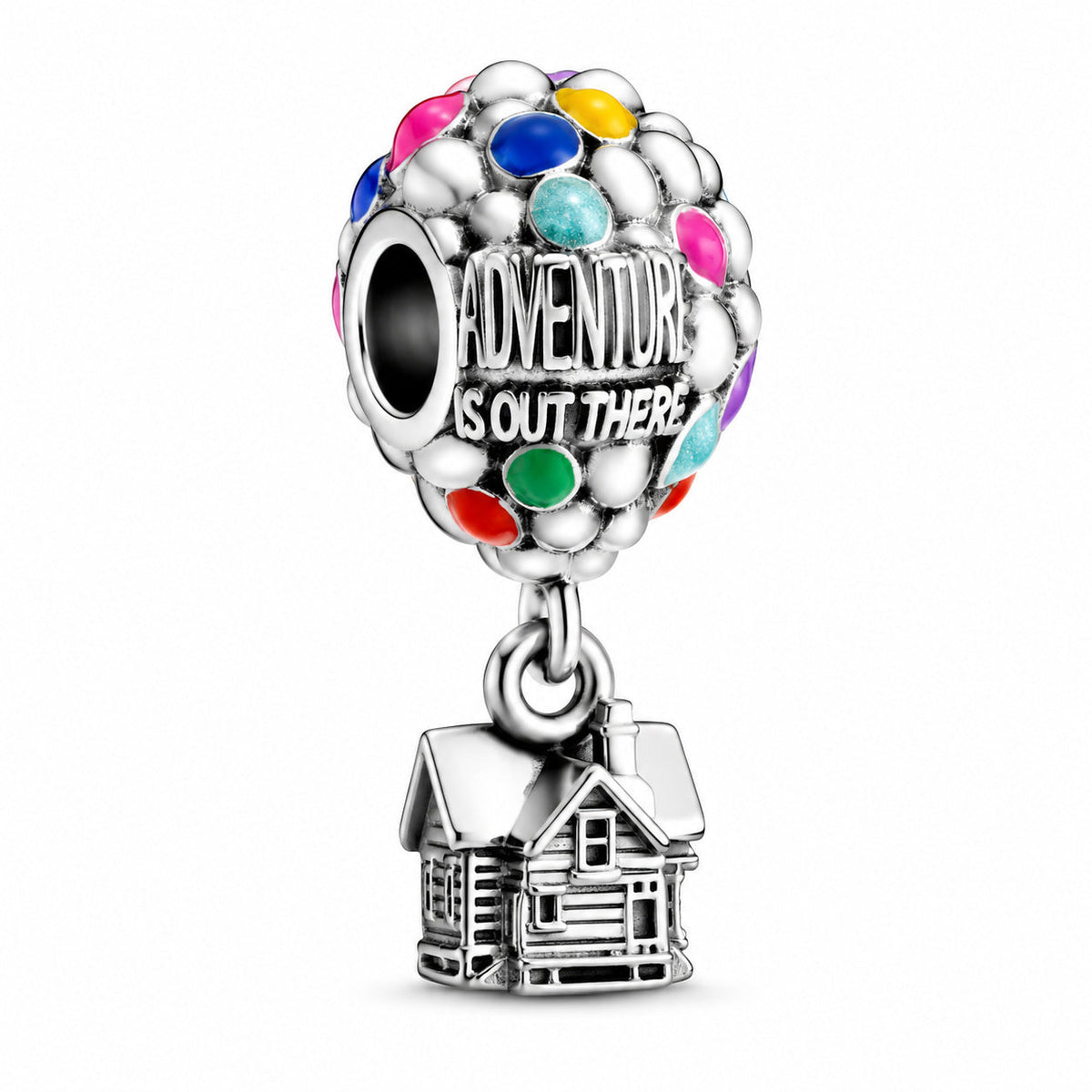 Disney Pixar Up House & Balloons Dangle Charm S925 Sterling Silver