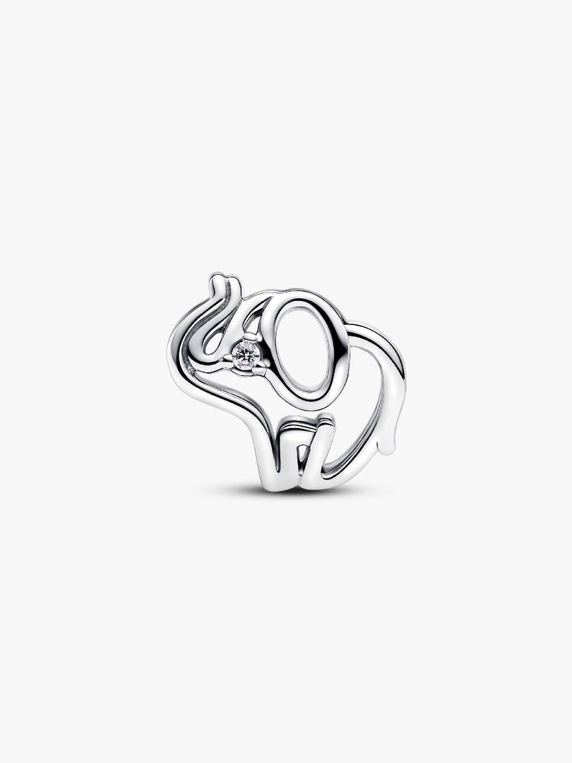 Openwork Elephant Charm S925 Sterling Silver