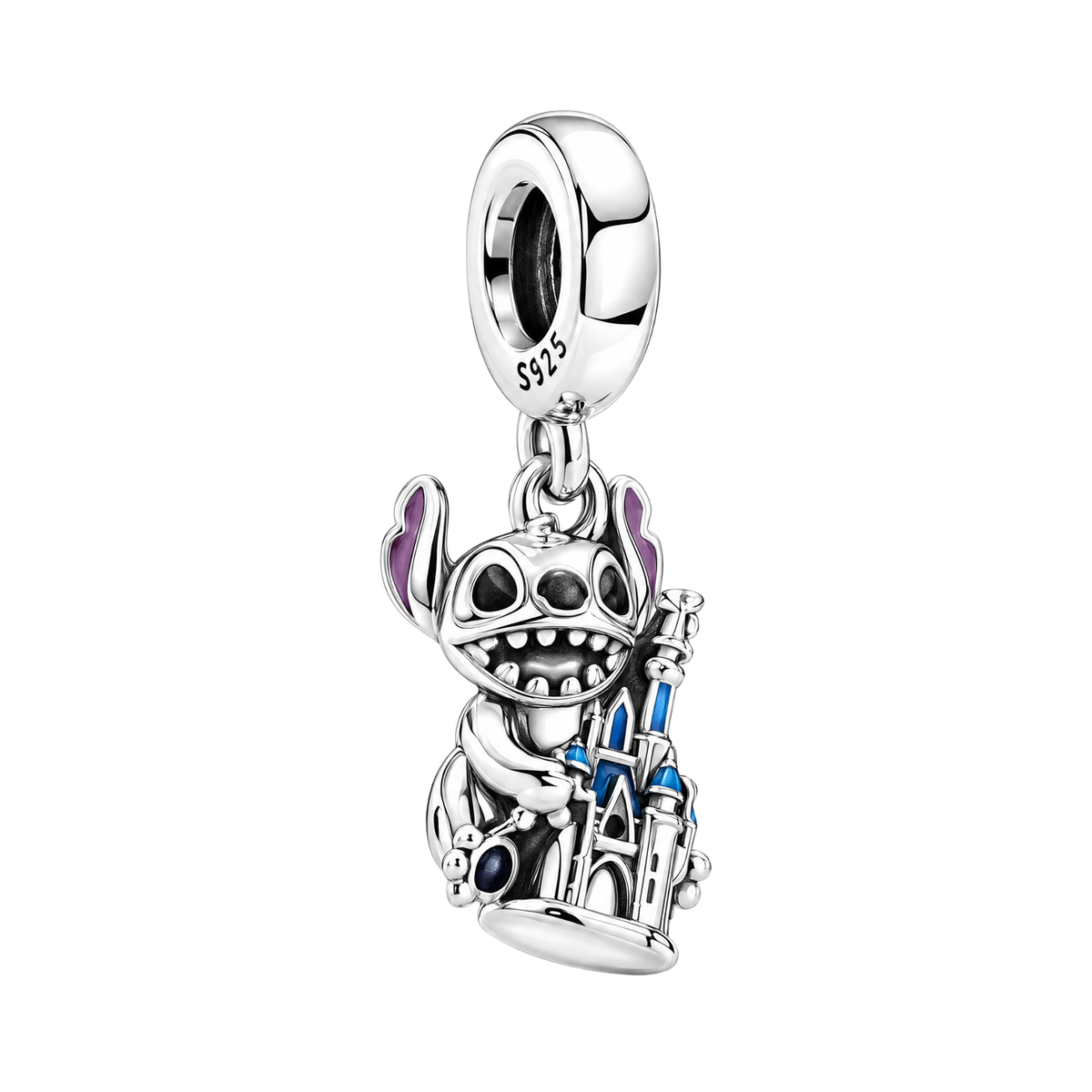 Disney Lilo & Stitch Castle Dangle Charm S925 Sterling Silver