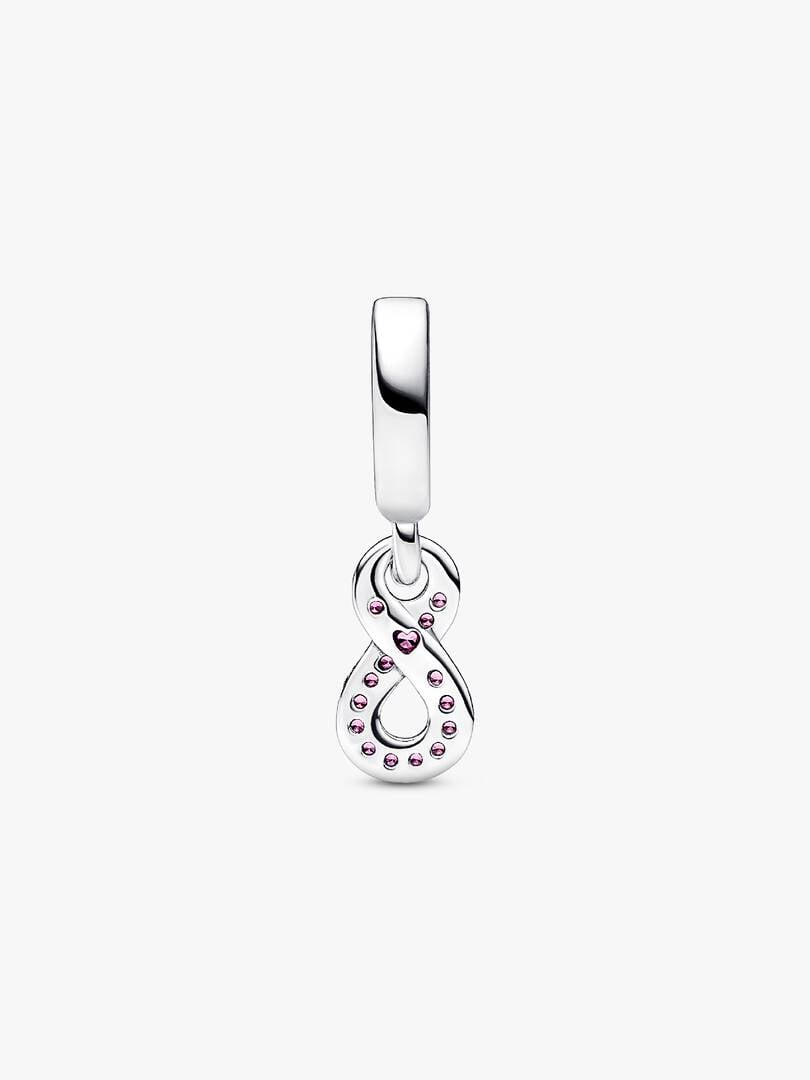 Sparkling Infinity Dangle Charm Sterling Silver S925 Hallmarked Bracelet Charm | Gift for Her