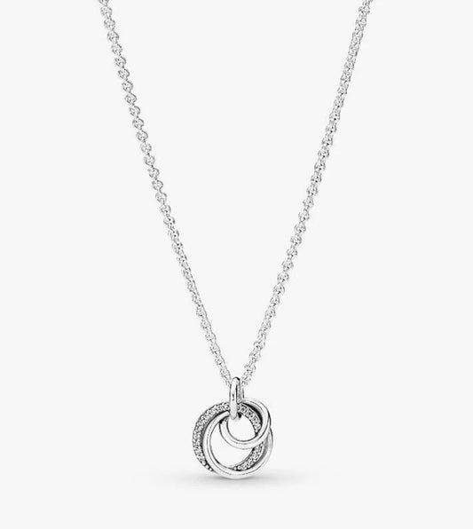 Family Always Encircled pendant necklace Sterling Silver S925 Hallmarked | Gift for Her