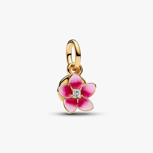 Disney Moana Flower Dangle Charm Sterling Silver S925 Hallmarked Bracelet Charm | Gift for Her