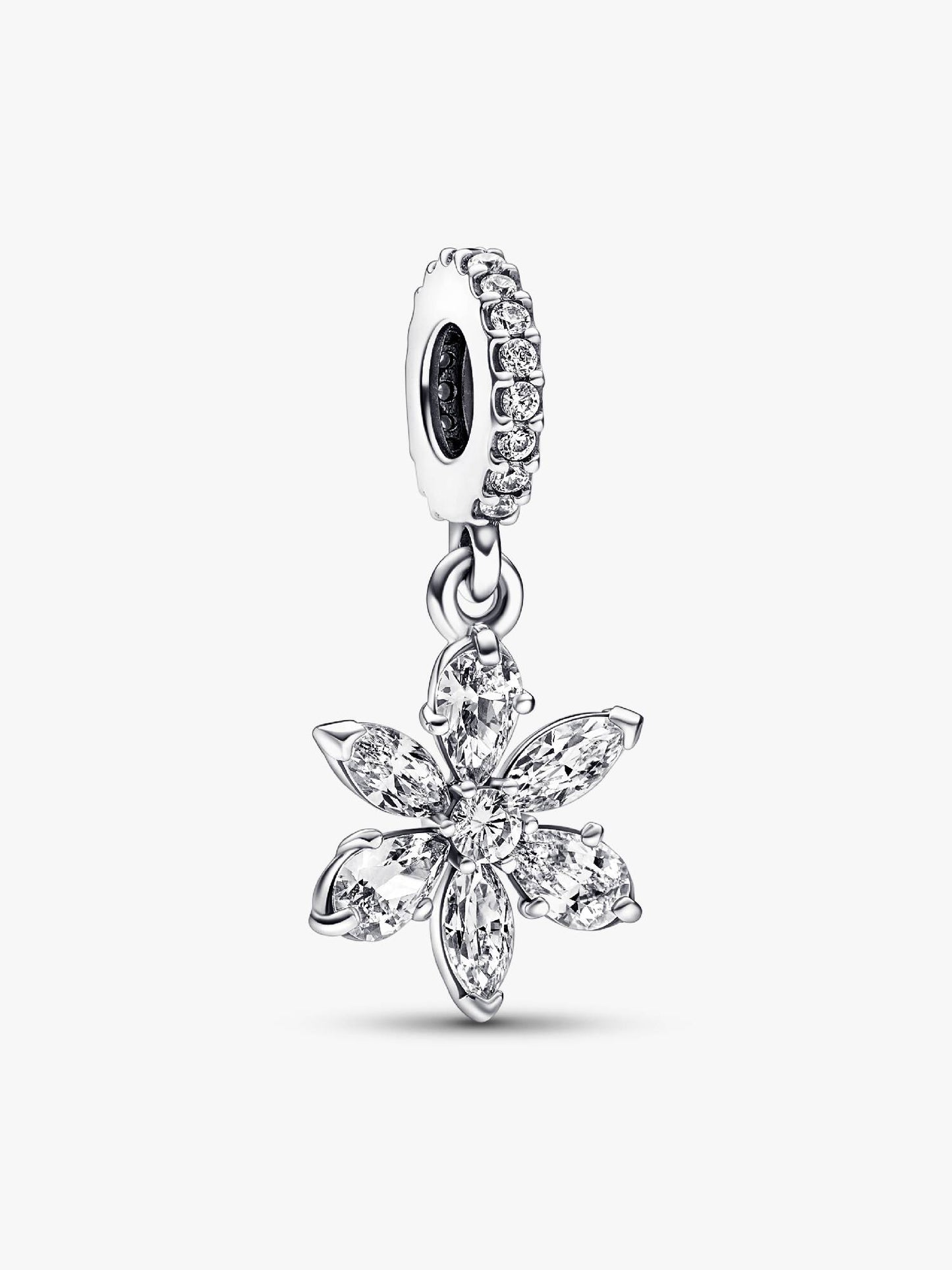 Sparkling Herbarium Cluster Dangle Charm Sterling Silver S925 Hallmarked Bracelet Charm | Gift for Her