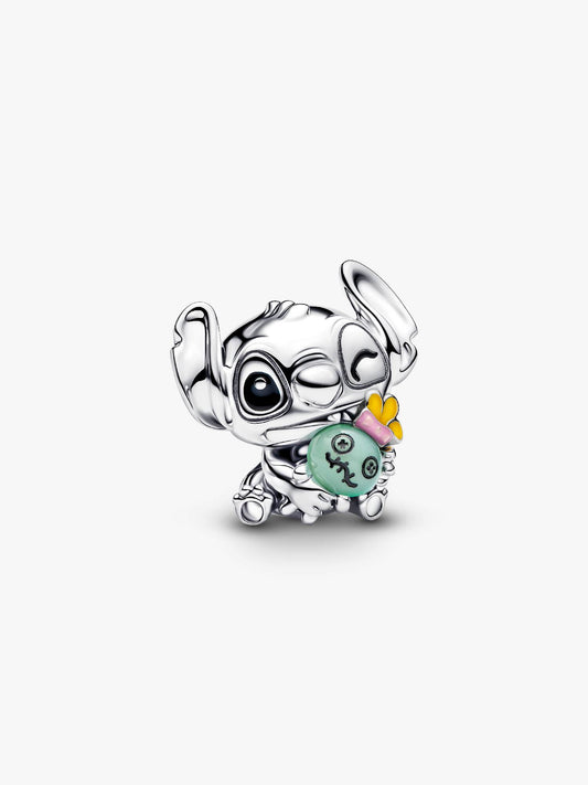 Disney Stitch & Scrump Charm Sterling Silver S925 Hallmarked Bracelet Charm | Gift for Her