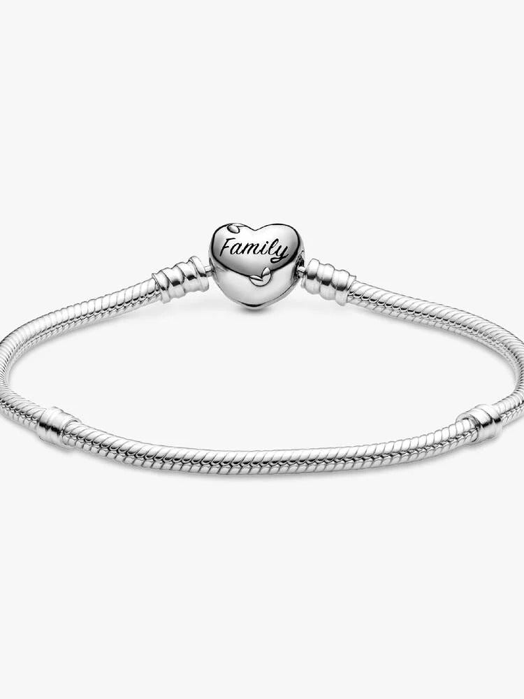 Family Tree Clasp Snake Chain Bracelet Sterling Silver S925 Hallmarked Bracelet | Gift for Her