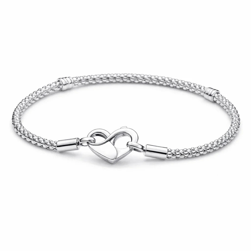 Studded Chain Bracelet Sterling Silver S925 Hallmarked Bracelet | Gift for Her