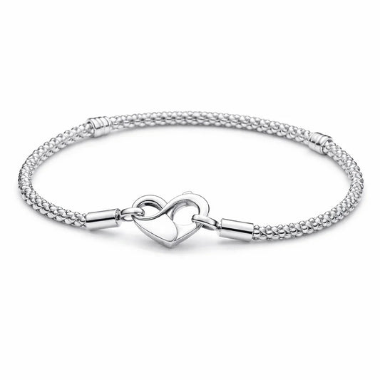 Studded Chain Bracelet Sterling Silver S925 Hallmarked Bracelet | Gift for Her