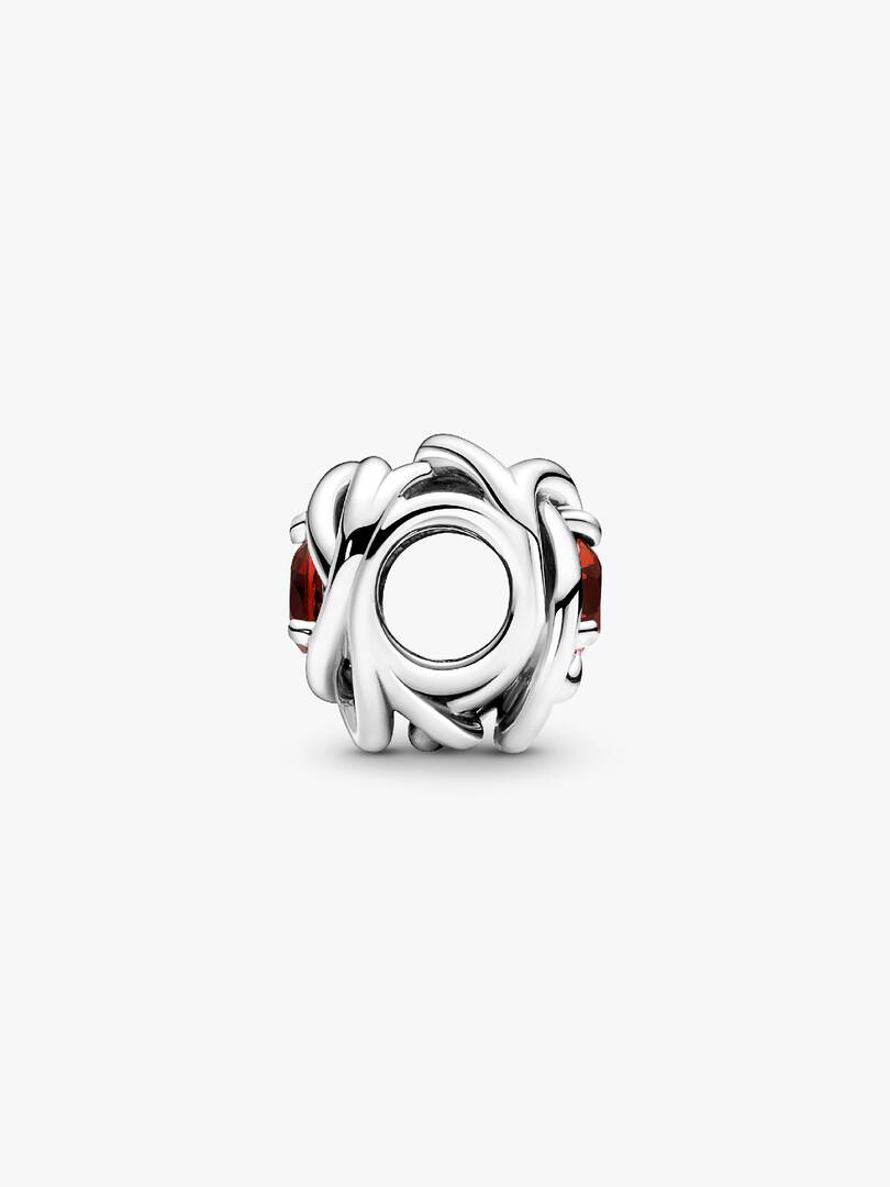 S925 Birthstone Eternity Circle Months Sterling Silver Charm Collection | Personalised Jewellery Gift | Bracelet Charm