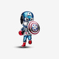 Captain America Charm Hallmarked S925 Sterling Silver