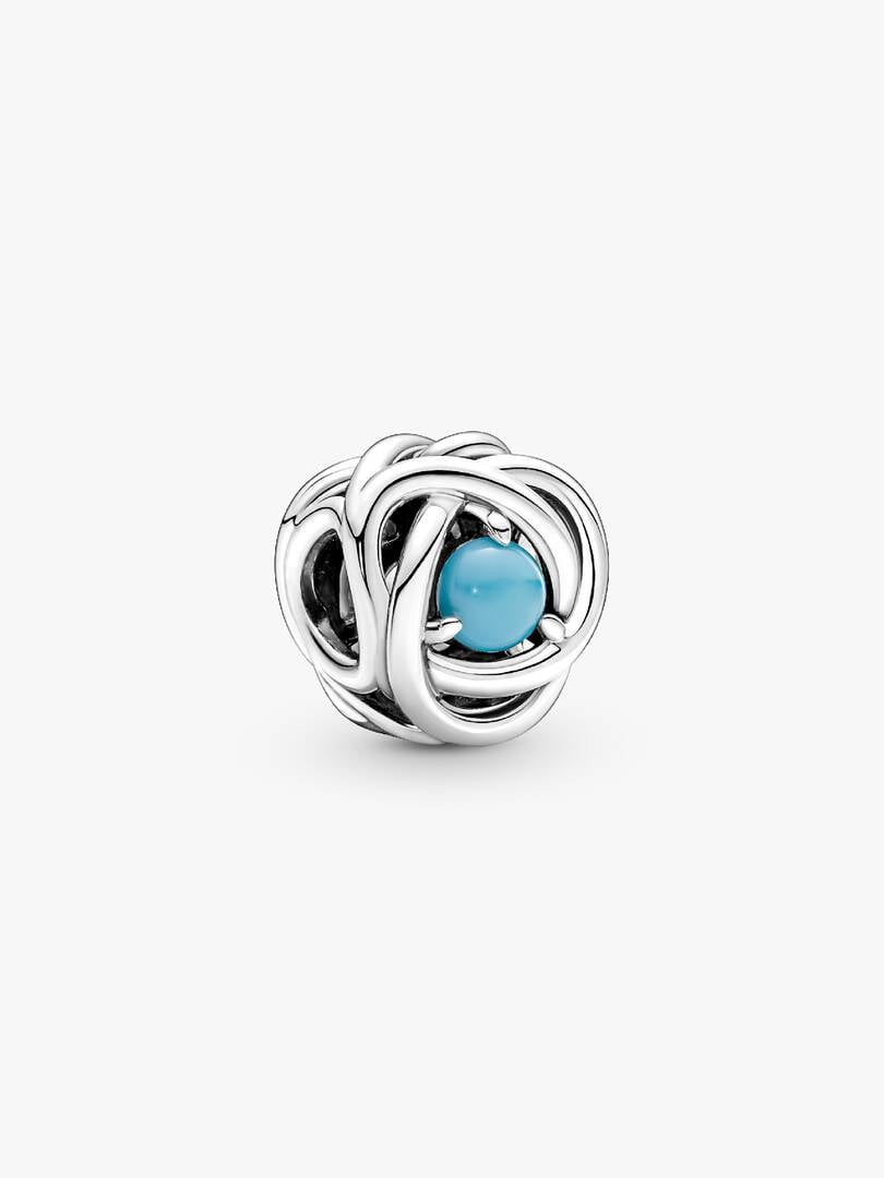 S925 Birthstone Eternity Circle Months Sterling Silver Charm Collection | Personalised Jewellery Gift | Bracelet Charm
