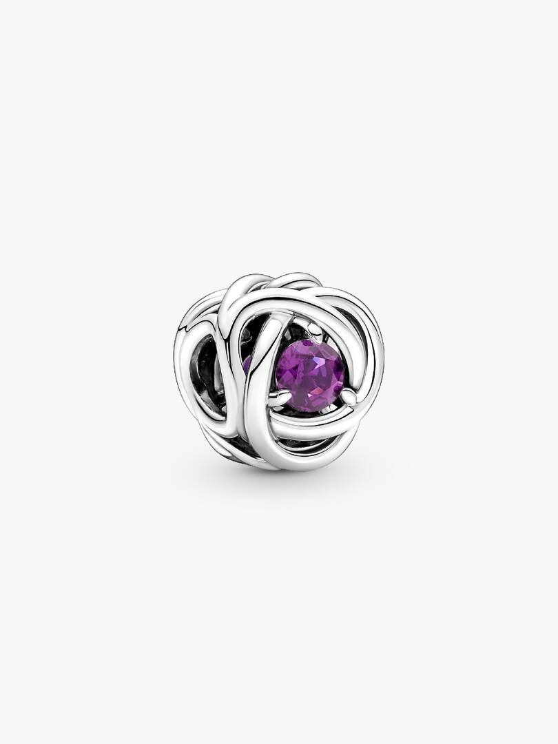 S925 Birthstone Eternity Circle Months Sterling Silver Charm Collection | Personalised Jewellery Gift | Bracelet Charm