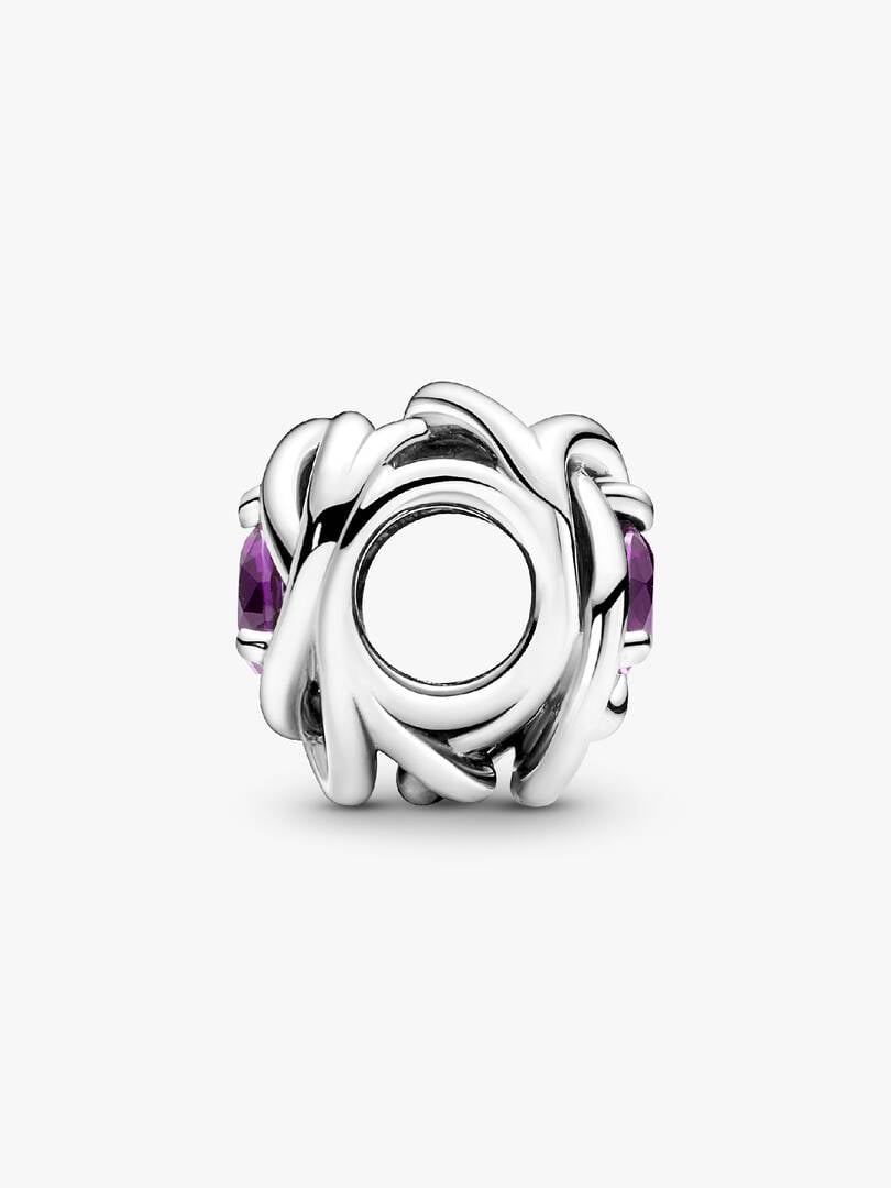 S925 Birthstone Eternity Circle Months Sterling Silver Charm Collection | Personalised Jewellery Gift | Bracelet Charm