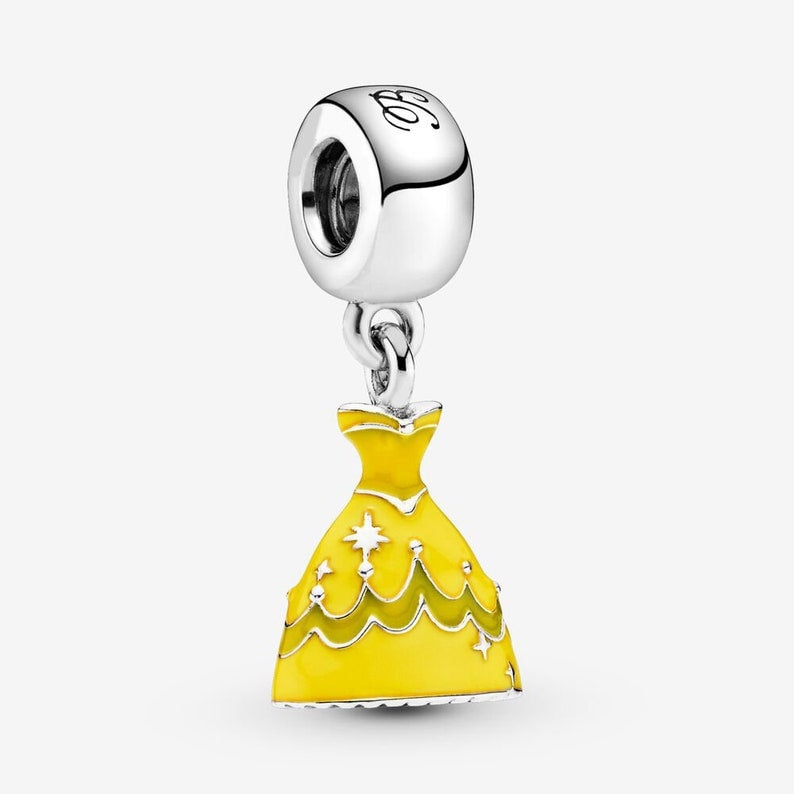 S925 Beauty & Beast Dancing Belle Enchanted Rose Princess Sterling Silver Charms Collection