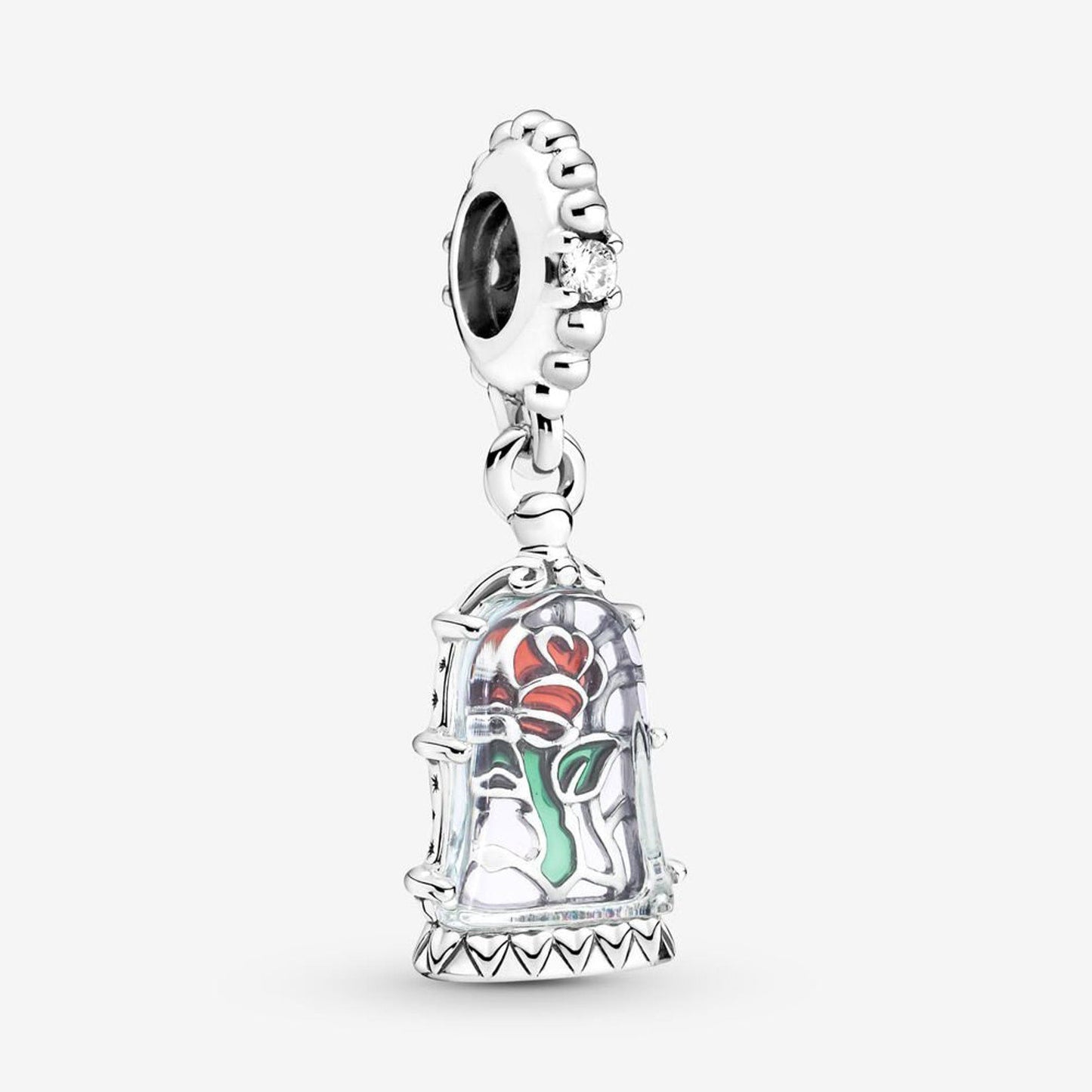 S925 Beauty & Beast Dancing Belle Enchanted Rose Princess Sterling Silver Charms Collection