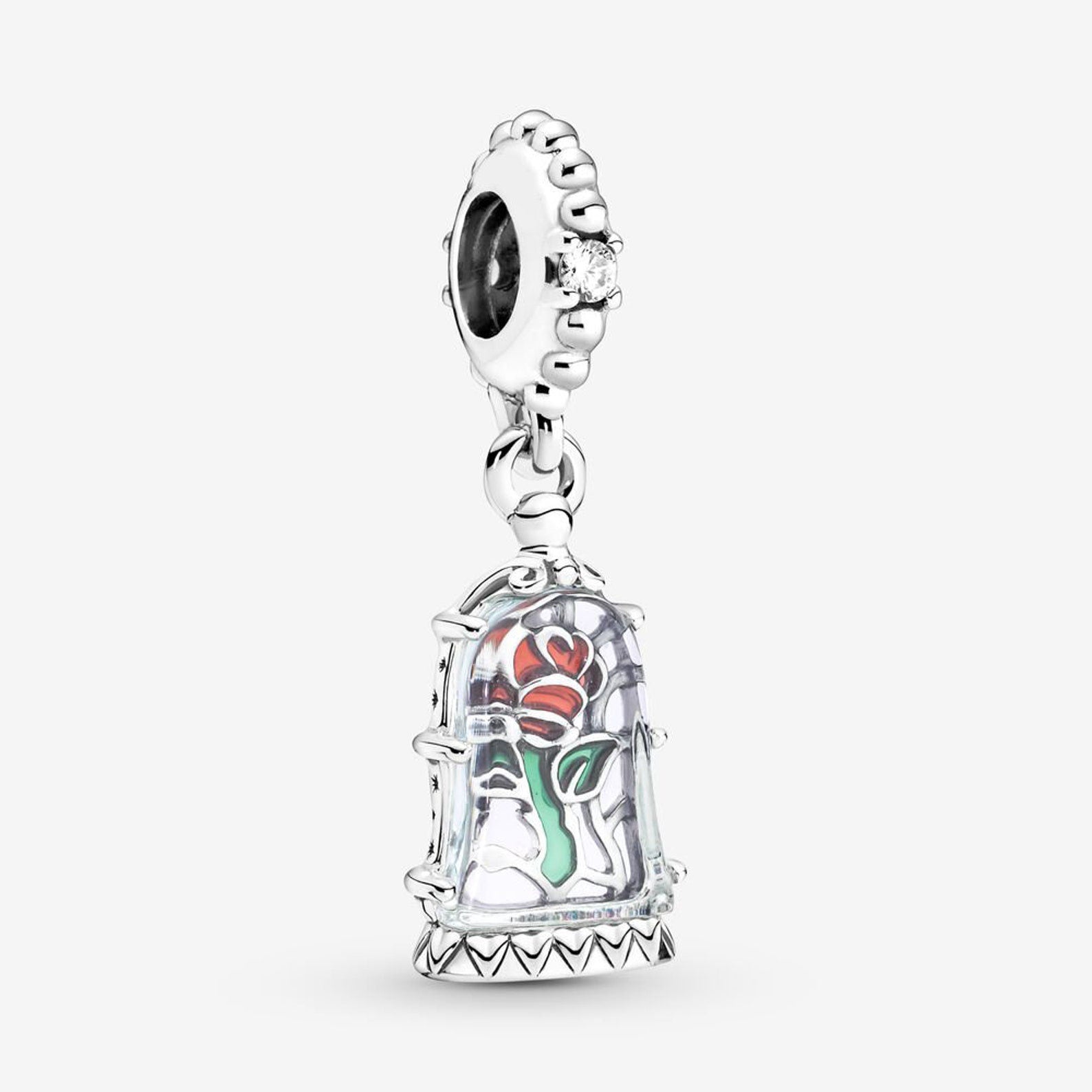 S925 Beauty & Beast Dancing Belle Enchanted Rose Princess Sterling Silver Charms Collection