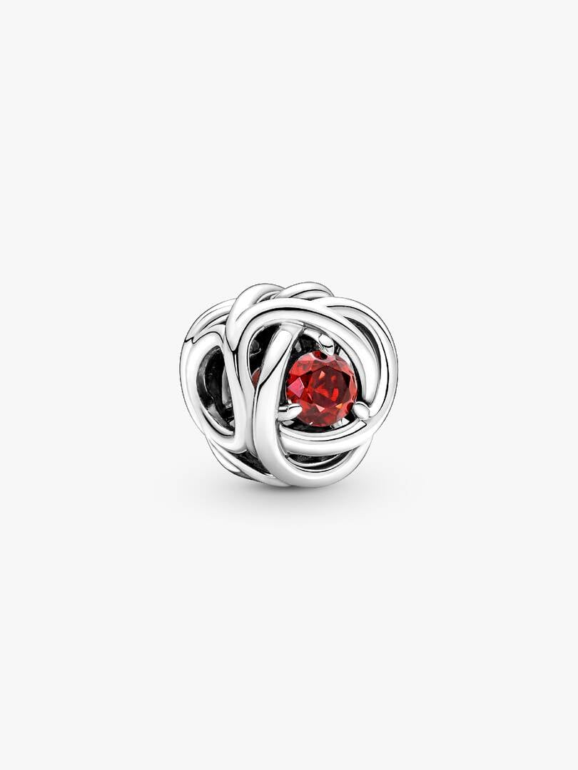 S925 Birthstone Eternity Circle Months Sterling Silver Charm Collection | Personalised Jewellery Gift | Bracelet Charm