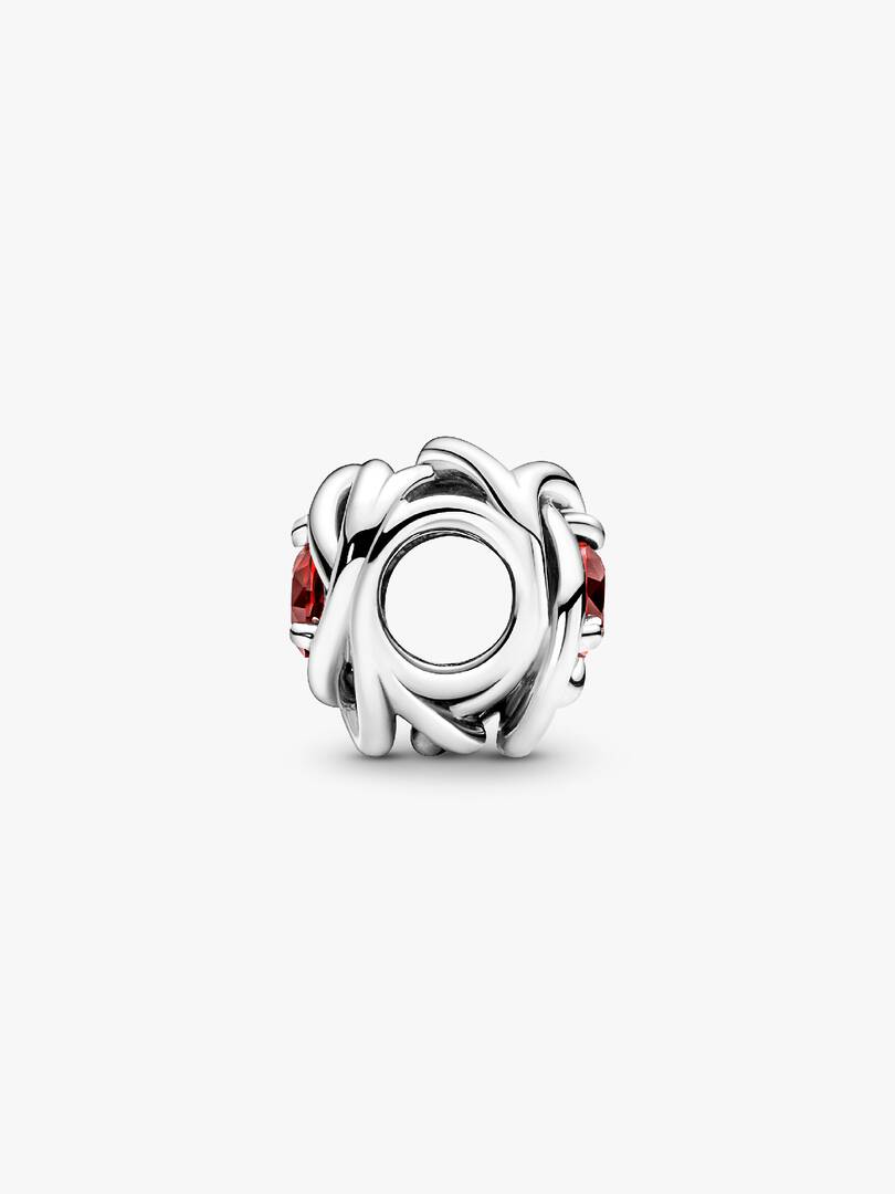 S925 Birthstone Eternity Circle Months Sterling Silver Charm Collection | Personalised Jewellery Gift | Bracelet Charm