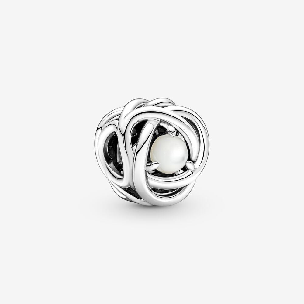S925 Birthstone Eternity Circle Months Sterling Silver Charm Collection | Personalised Jewellery Gift | Bracelet Charm