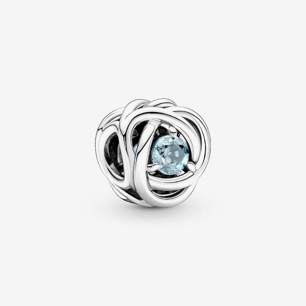 S925 Birthstone Eternity Circle Months Sterling Silver Charm Collection | Personalised Jewellery Gift | Bracelet Charm