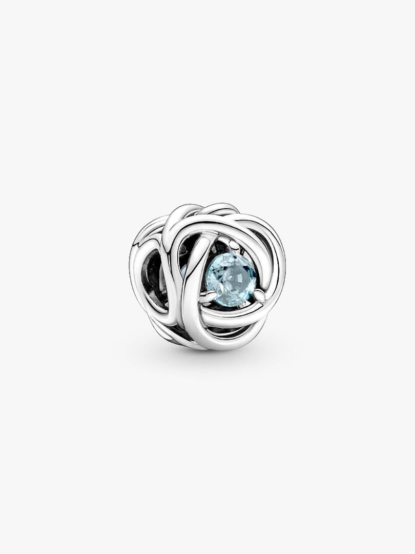 S925 Birthstone Eternity Circle Months Sterling Silver Charm Collection | Personalised Jewellery Gift | Bracelet Charm