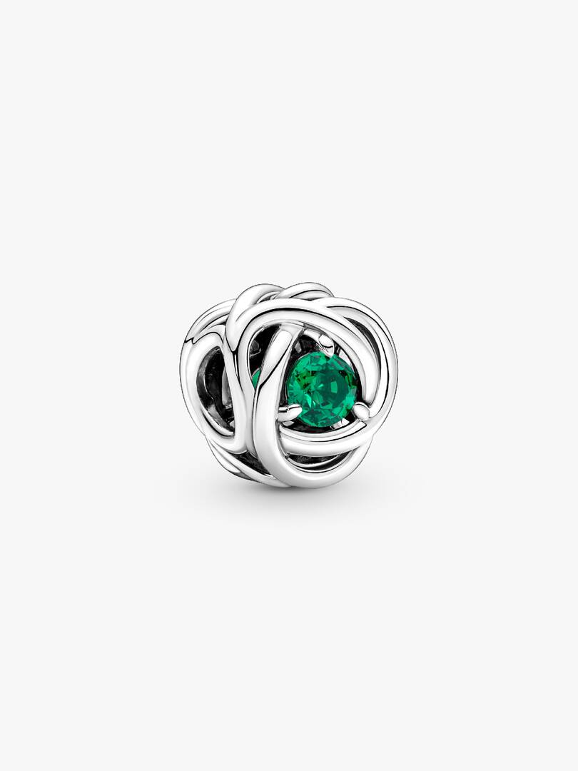 S925 Birthstone Eternity Circle Months Sterling Silver Charm Collection | Personalised Jewellery Gift | Bracelet Charm