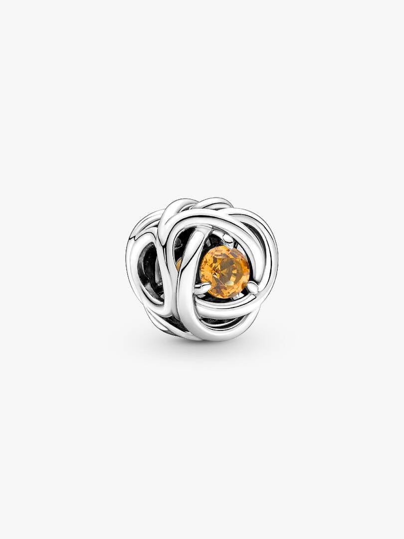 S925 Birthstone Eternity Circle Months Sterling Silver Charm Collection | Personalised Jewellery Gift | Bracelet Charm