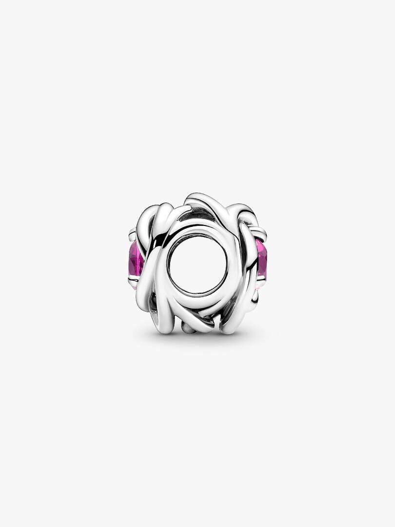 S925 Birthstone Eternity Circle Months Sterling Silver Charm Collection | Personalised Jewellery Gift | Bracelet Charm