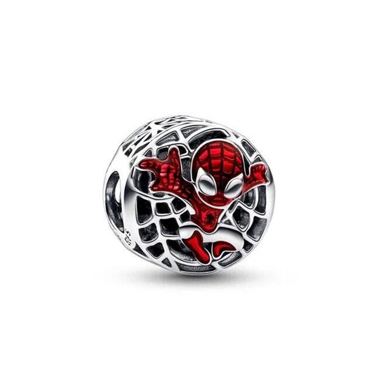 Spider Man Soaring City Charm Hallmarked S925 Sterling Silver
