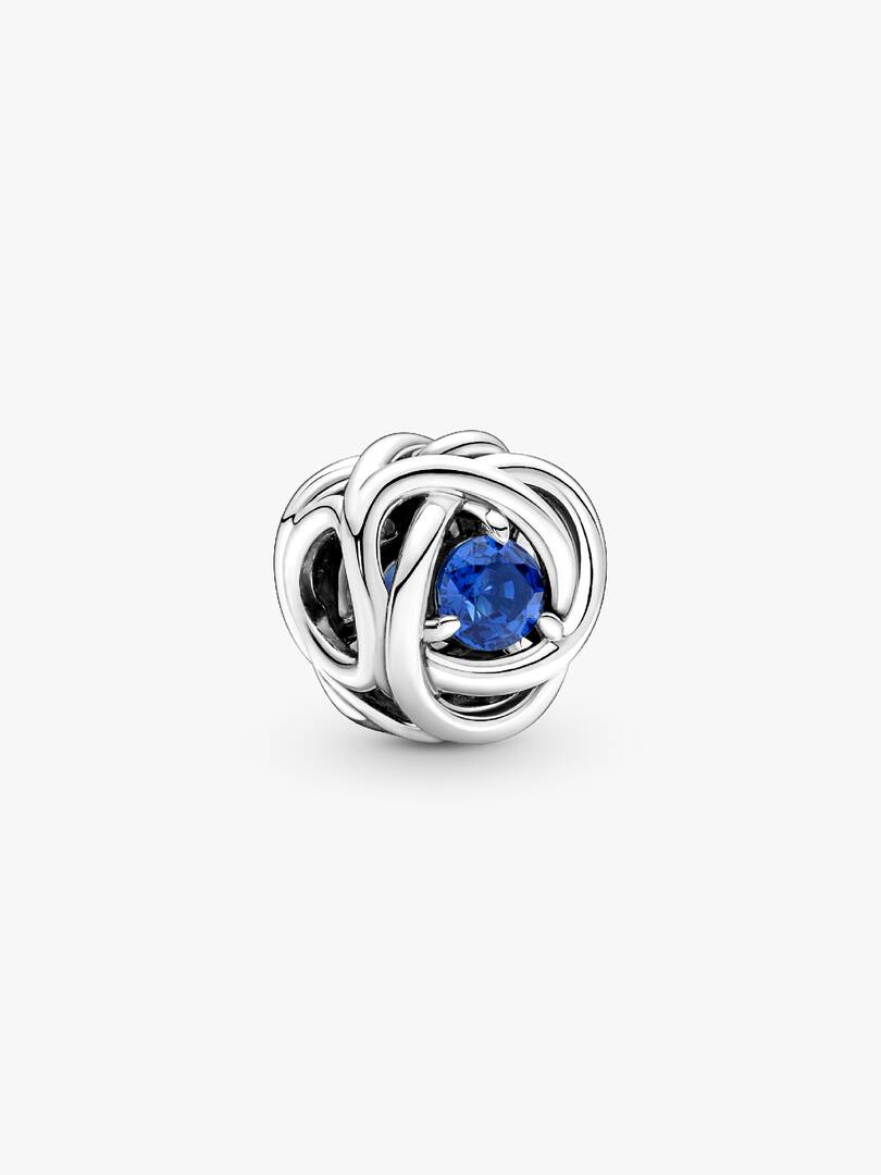 S925 Birthstone Eternity Circle Months Sterling Silver Charm Collection | Personalised Jewellery Gift | Bracelet Charm